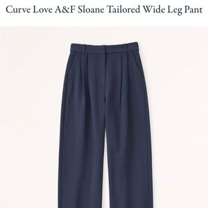 Abercrombie & Fitch Curve Love Sloane Tailored Wide Leg Pant